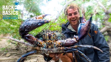 GIANT MUD CRABS Catch & Cook Surviving On Uninhabited Island Australia ...