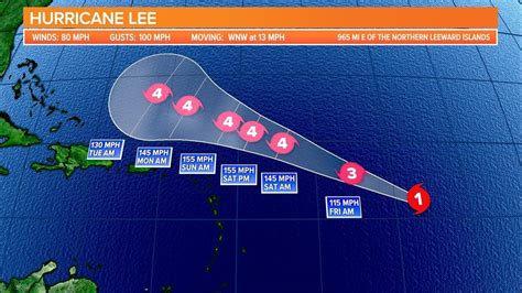 Hurricane Lee continues to gain strength, set to become 3rd major ...