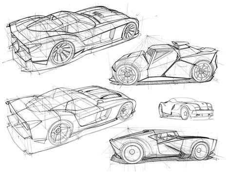 Perspective Car Drawings by Scott Robertson - Car Body Design