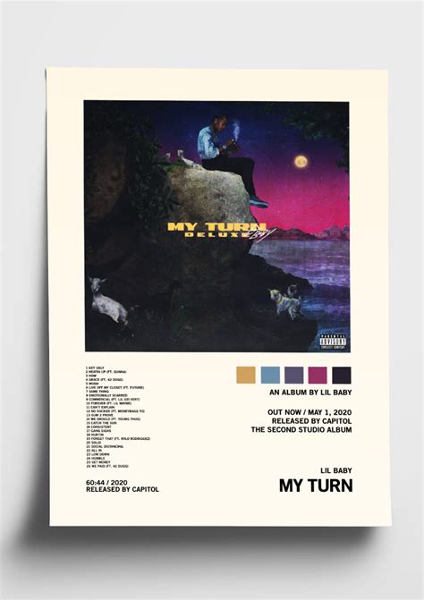 Lil Baby 'My Turn' Album Art Tracklist Poster – The Indie Planet