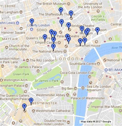 Map of West End Theatre District - London | Theater district london ...