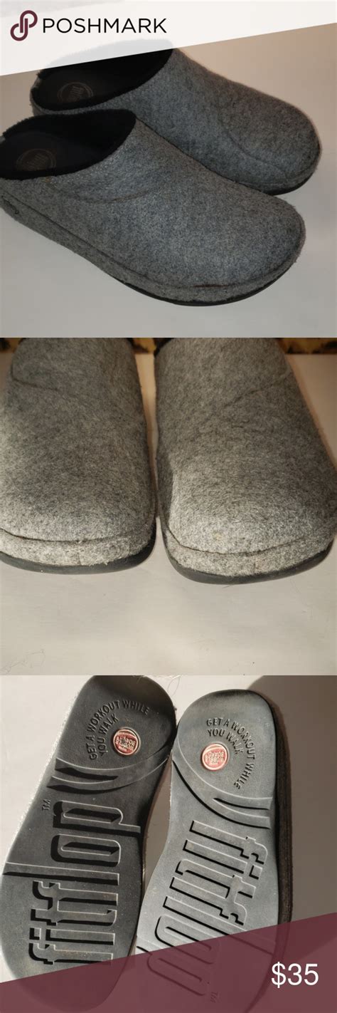 Fitflops fit flops gray wool clog mule | Wool clogs, Fitflop shoes, Clogs