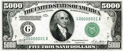 5000 Dollar Bill | Learn About This Bill and Its Value