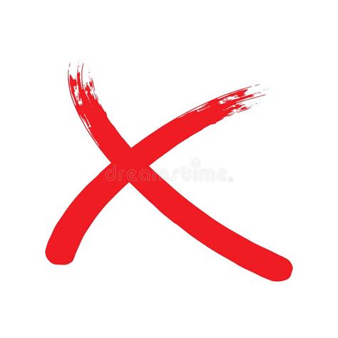 X Red Mark. Cross Sign Graphic Symbol. Crossed Brush Strokes. Stock ...