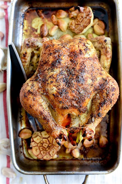 40-Clove Garlic Chicken (Roasted Whole Chicken) | foodiecrush.com