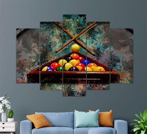 Billiards Wall Art Billiard Painting Billiard Canvas Print - Etsy