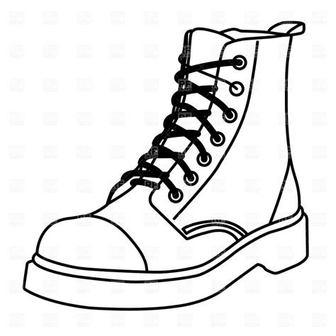 Combat Boots Drawing | Free download on ClipArtMag