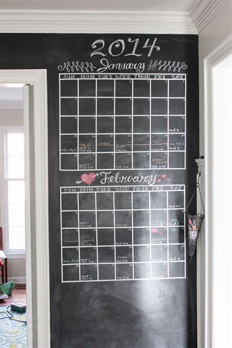 DIY Chalkboard Wall Calendar - Pretty Handy Girl