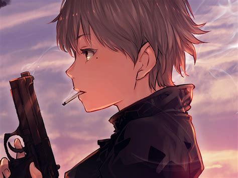 Download Cool Anime Boys With Guns Background