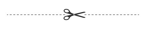 Scissors cutting dotted line. Simple cut here pictogram for coupons ...