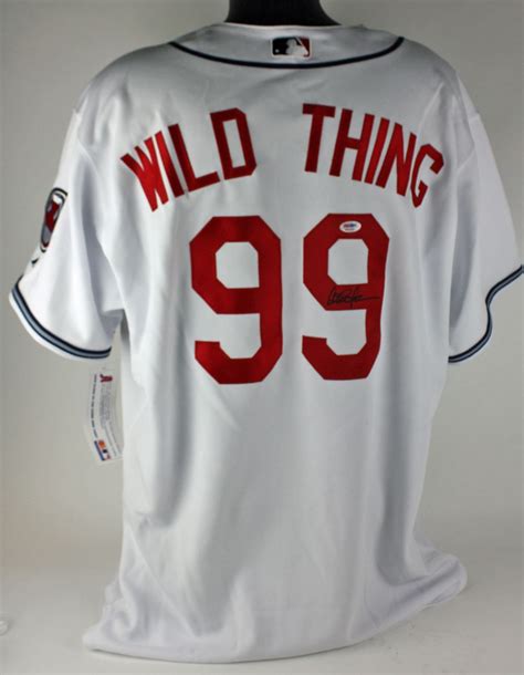 Lot Detail - Charlie Sheen Signed Indians Custom #99 "Wild Thing ...