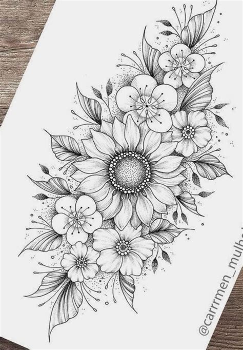 Floral Tattoo Sleeve | Flower Tattoo Drawings