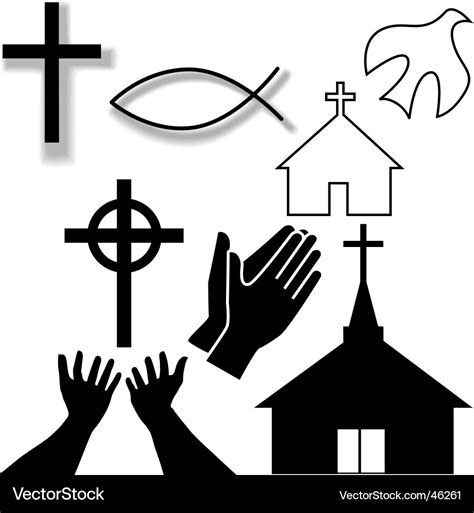 Christian symbols Royalty Free Vector Image - VectorStock