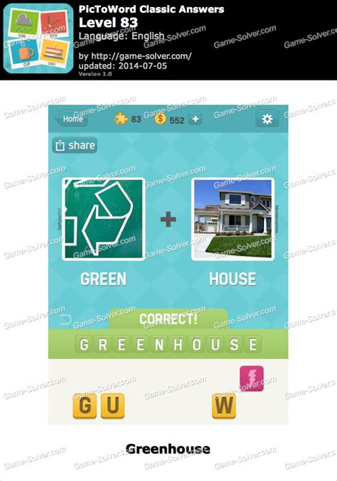 PicToWord Classic Level 83 - Game Solver