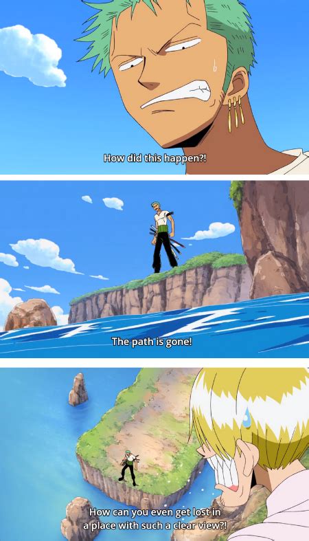 Zoro Gets Lost | Funny pictures, One piece funny, Zoro