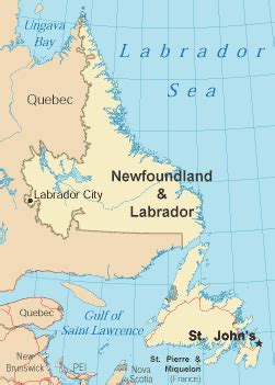 Newfoundland and Labrador Map and Travel Guide