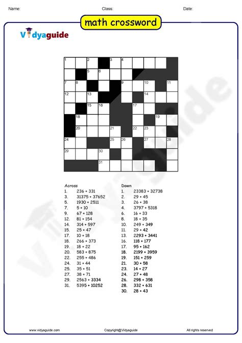 Math Crossword 01 | Crossword, Maths puzzles, Crossword puzzle