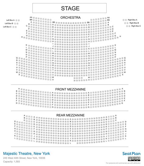 Majestic Theatre New York Seating Chart & Seat View Photos | SeatPlan