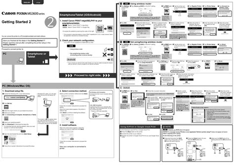 CANON PIXMA MG3600 SERIES GETTING STARTED Pdf Download | ManualsLib