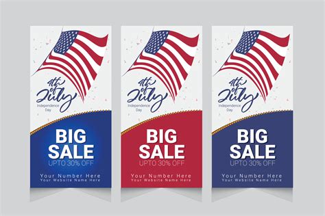 Fourth of july independence day of the usa Roll Up Banner 8018498 ...