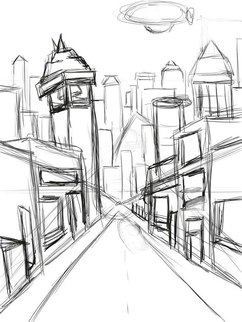 Simple Cityscape Drawing at GetDrawings | Free download