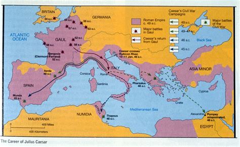 Roman conquests under Ceasar | Oude kaarten, Geschiedenis, Romeinen