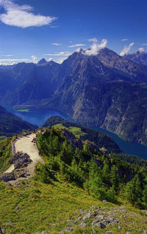 Konigssee Lake in Germany Alps. Stock Image - Image of adventure, pine ...