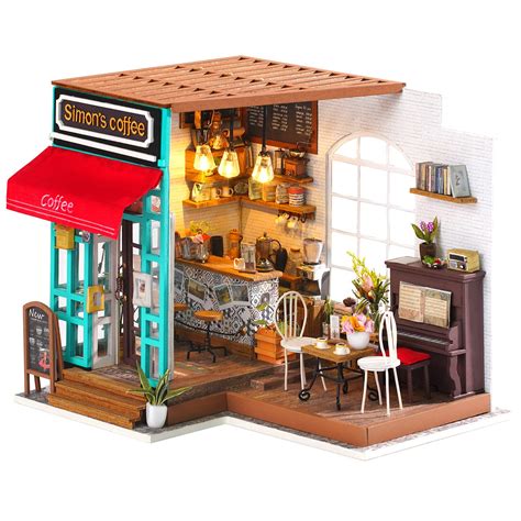 Buy Rowood DIY Miniature Dollhouse Kit with Furniture, 1:24 Scale Model ...