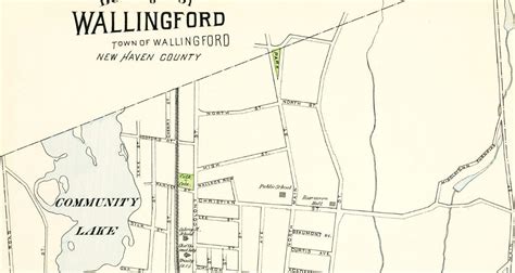 Historical map of Wallingford, Connecticut created in 1893 - KNOWOL