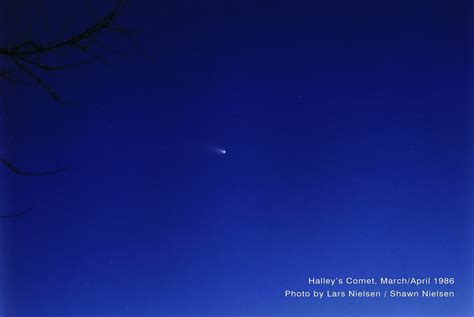 Comet Halley photos taken from Waterloo Ontario 1986