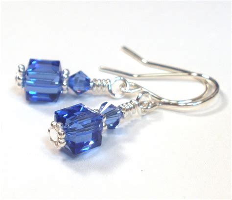 September Birthstone Earrings Sapphire Blue by designsbylaurie