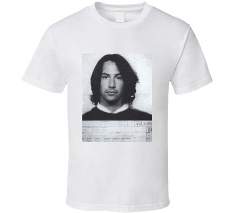 Keanu Reeves Mugshot Vintage Look T Shirt