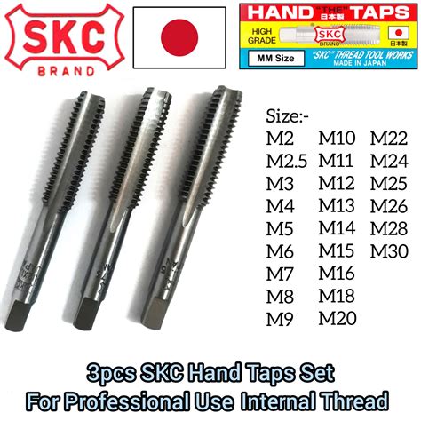 Original Japan SKC Hand Taps Set 3Pcs MM Size For Professional Screw ...