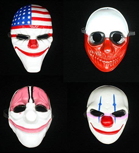 Gmasking Payday 2 Dallas,hoxton,wolf,chains Mask 4pcs Replica Gmask ...