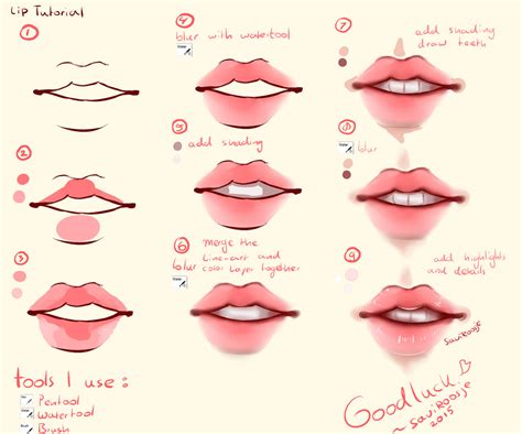 Lip Drawing Tutorial at PaintingValley.com | Explore collection of Lip ...