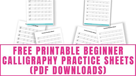 Free Printable Calligraphy Practice Sheets Pdf - Printable Form ...