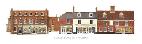 Aylsham Market Place - East by Artist Derek Blois (GAvA)