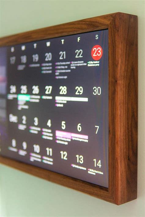 Wall Mounted Digital Calendar - Dec 2023 Calendar