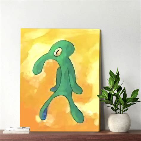 Buy Bold and B Squidward Painting 2022 Upgrade Version Canvas Wall Art ...