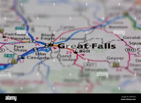 Great falls montana on a map hi-res stock photography and images - Alamy