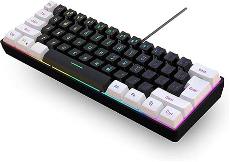 Snpurdiri 60% Percent Gaming Keyboard, Ergonomic Small Mini Gaming ...