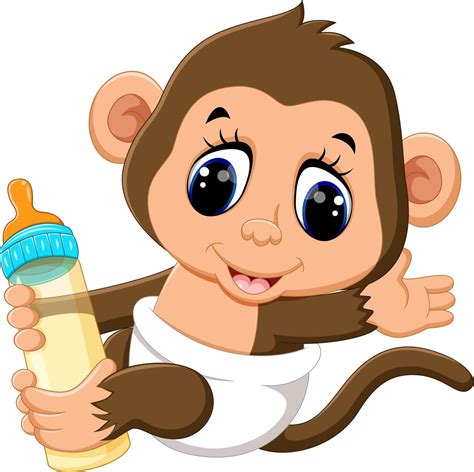 Cartoon baby monkey clipart | Cartoon monkey, Cute monkey, Baby monkey