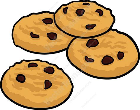 Chocolate Chip Cookies | Monster cookies, Cookie clipart, Cookie images