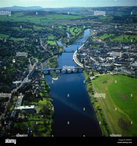 River Tay Perth Scotland aerial view Stock Photo: 6359426 - Alamy