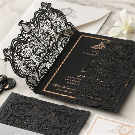 Rich & Regal Laser Cut | Luxe and Foil Wedding Invitation