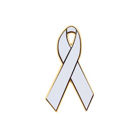 White Awareness Ribbons | Lapel Pins