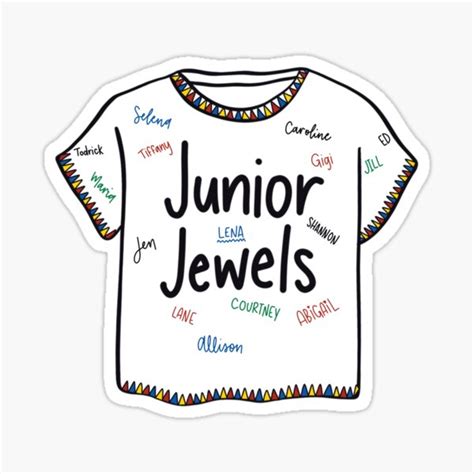 "Junior jewels" Sticker for Sale by mnajewicz | Redbubble