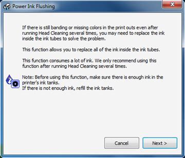 Flushing the Ink Tubes Using a Computer Utility