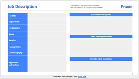 Job Description Template - Human Resources Software Online Tools