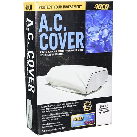 3012 White Size 12 RV Air Conditioner Cover, ADCO Air Conditioner ...